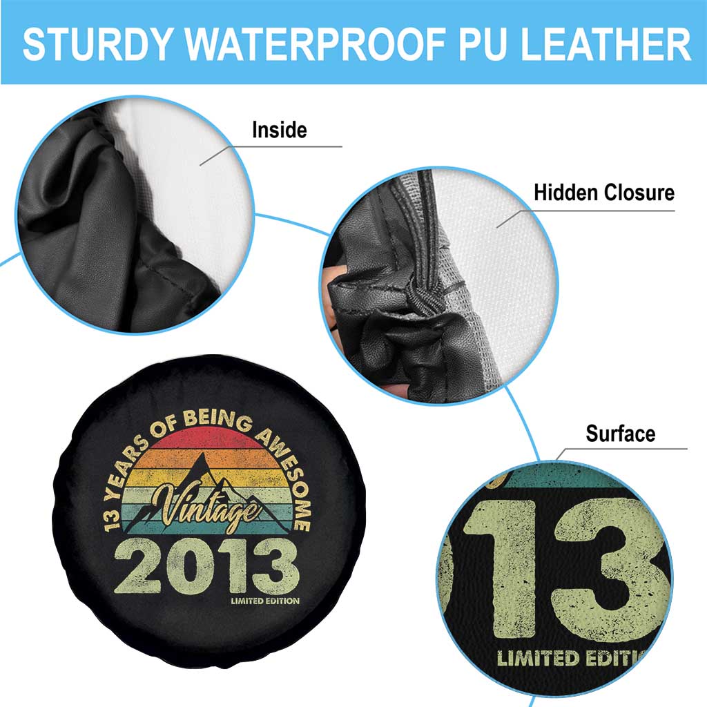 13th Birthday Spare Tire Cover Vintage 2013 Limited Edition 13 Year Old Gift