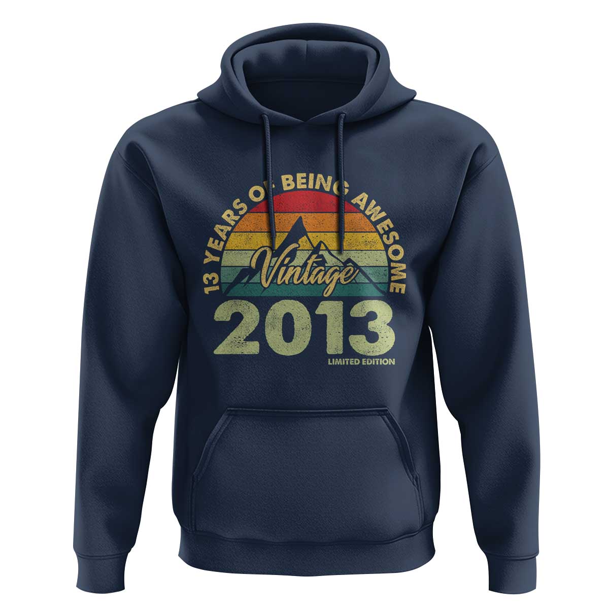 13th Birthday Hoodie Vintage 2013 Limited Edition 13 Year Old Gift