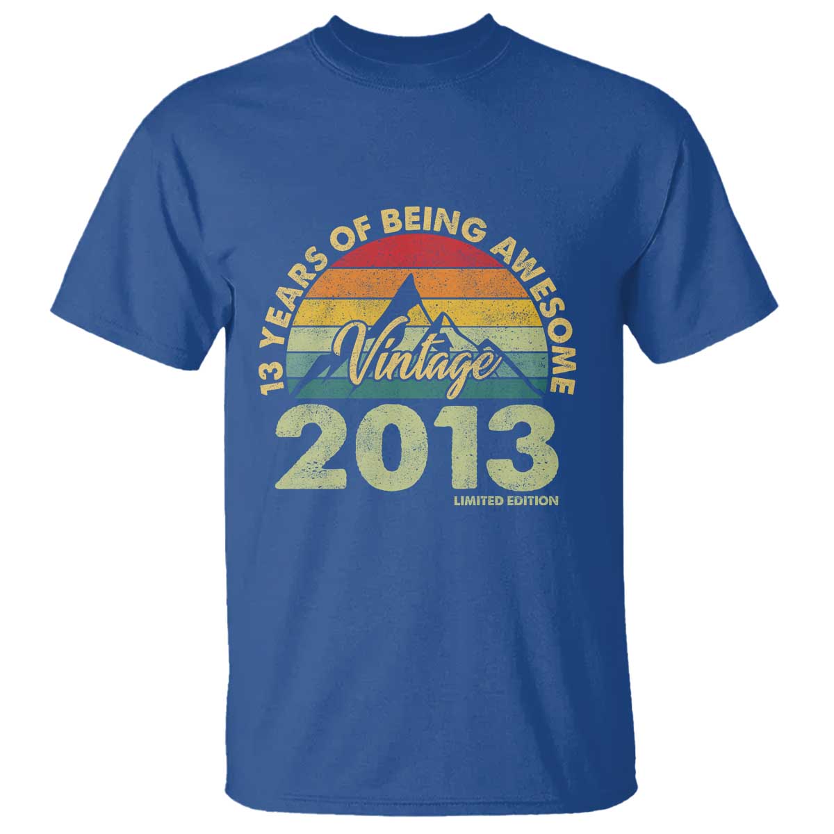 13th Birthday T Shirt Vintage 2013 Limited Edition 13 Year Old Gift