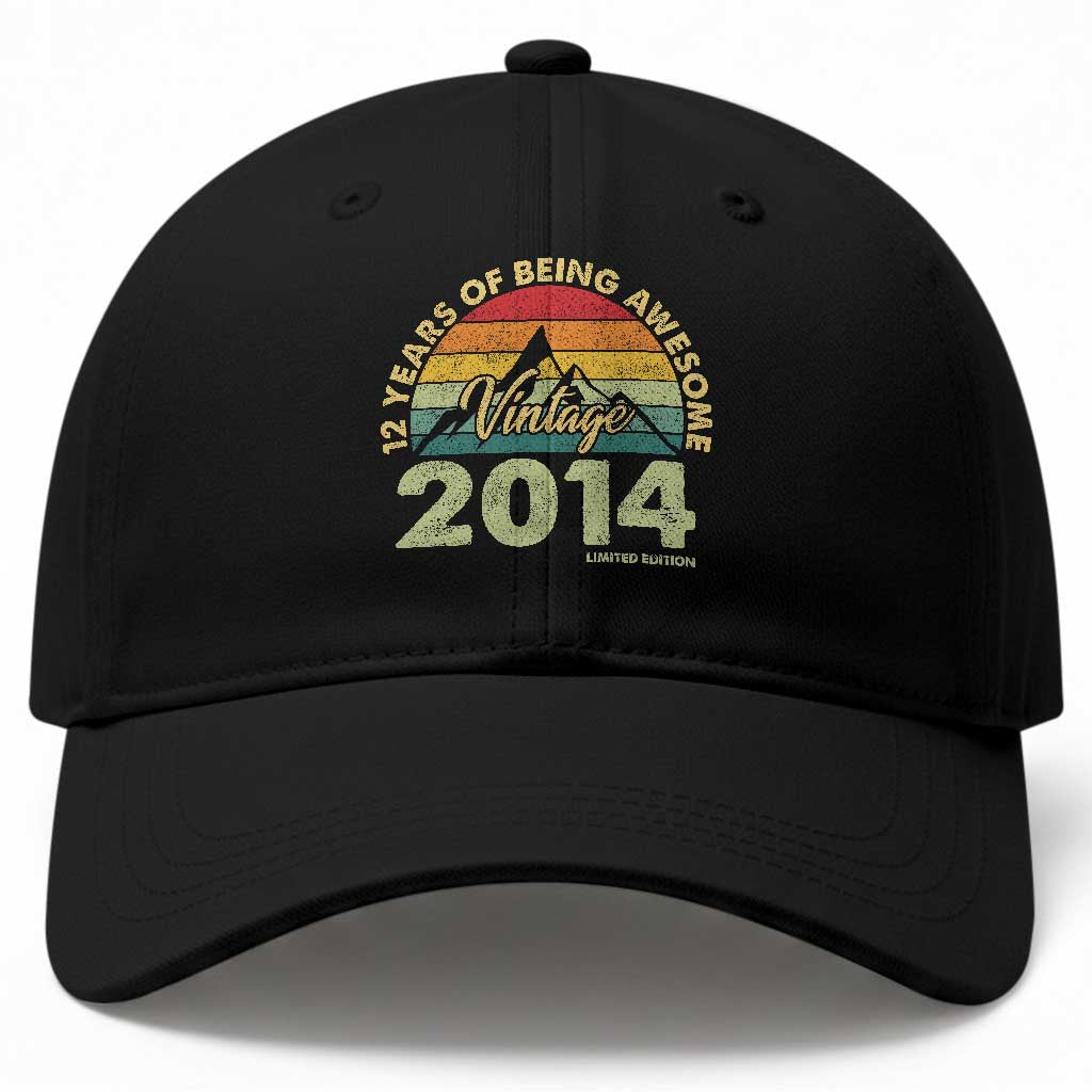 12th Birthday Baseball Cap Vintage 2014 Limited Edition 12 Year Old Gift