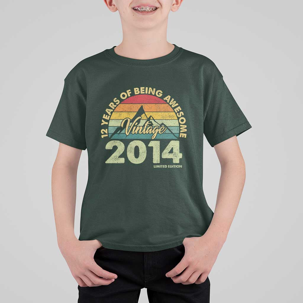 12th Birthday T Shirt For Kid Vintage 2014 Limited Edition 12 Year Old Gift