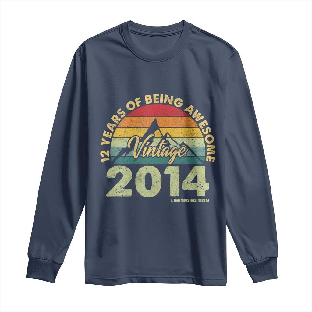 12th Birthday Long Sleeve Shirt Vintage 2014 Limited Edition 12 Year Old Gift