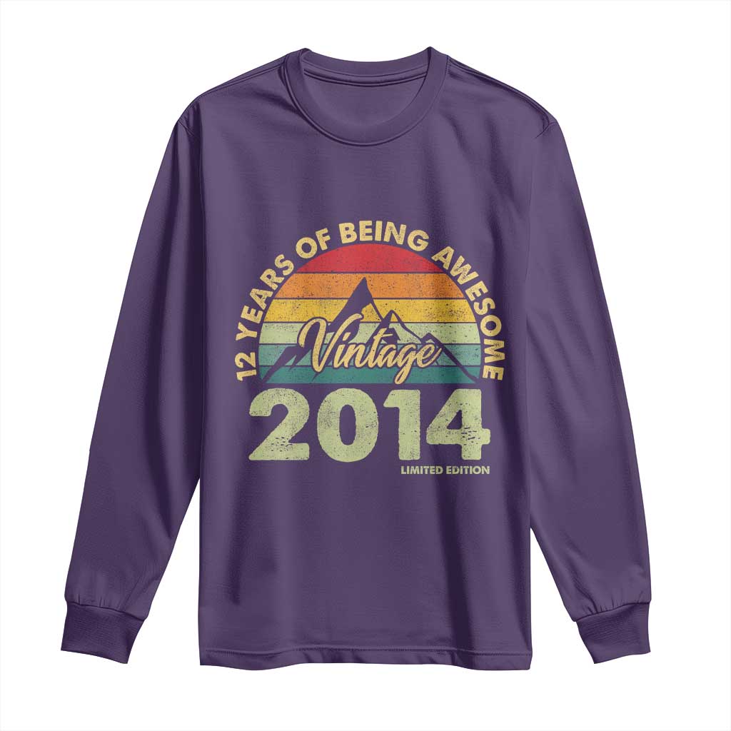 12th Birthday Long Sleeve Shirt Vintage 2014 Limited Edition 12 Year Old Gift