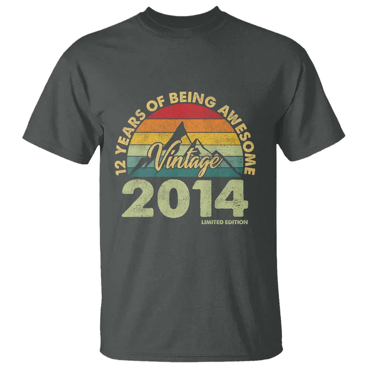 12th Birthday T Shirt Vintage 2014 Limited Edition 12 Year Old Gift