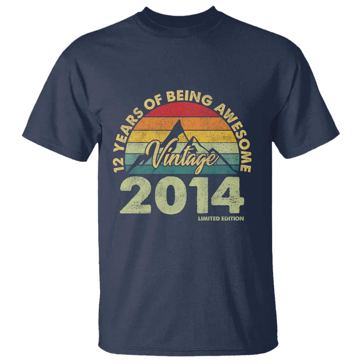 12th Birthday T Shirt Vintage 2014 Limited Edition 12 Year Old Gift