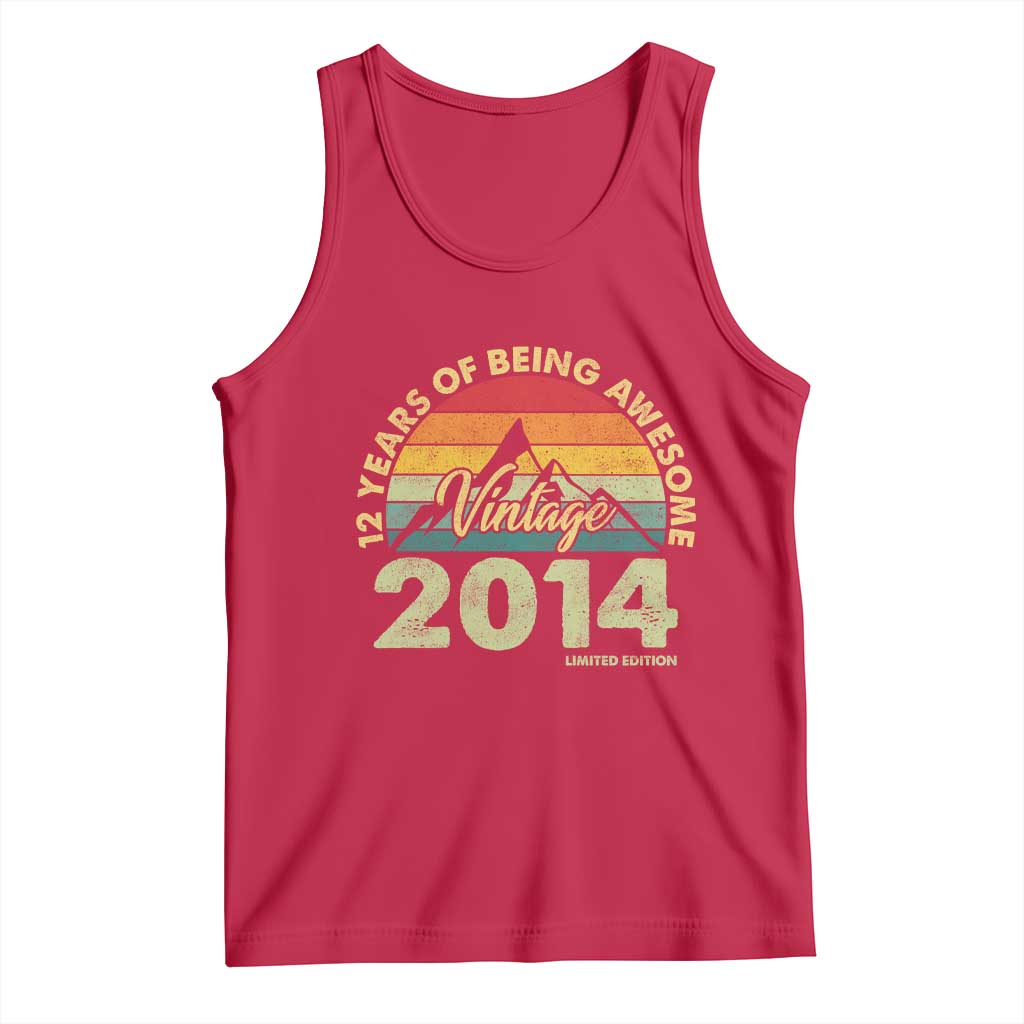 12th Birthday Tank Top Vintage 2014 Limited Edition 12 Year Old Gift