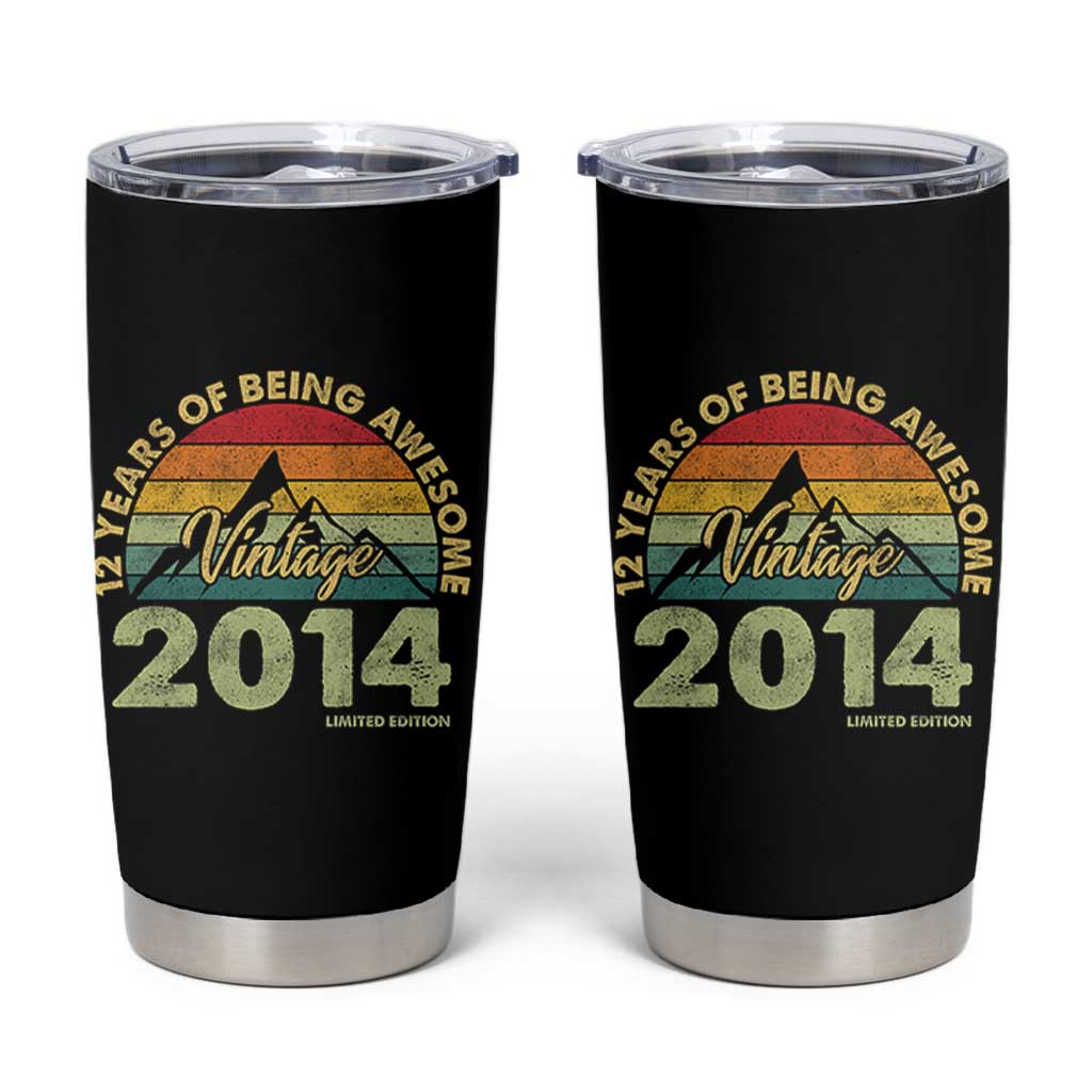 12th Birthday Tumbler Cup Vintage 2014 Limited Edition 12 Year Old Gift