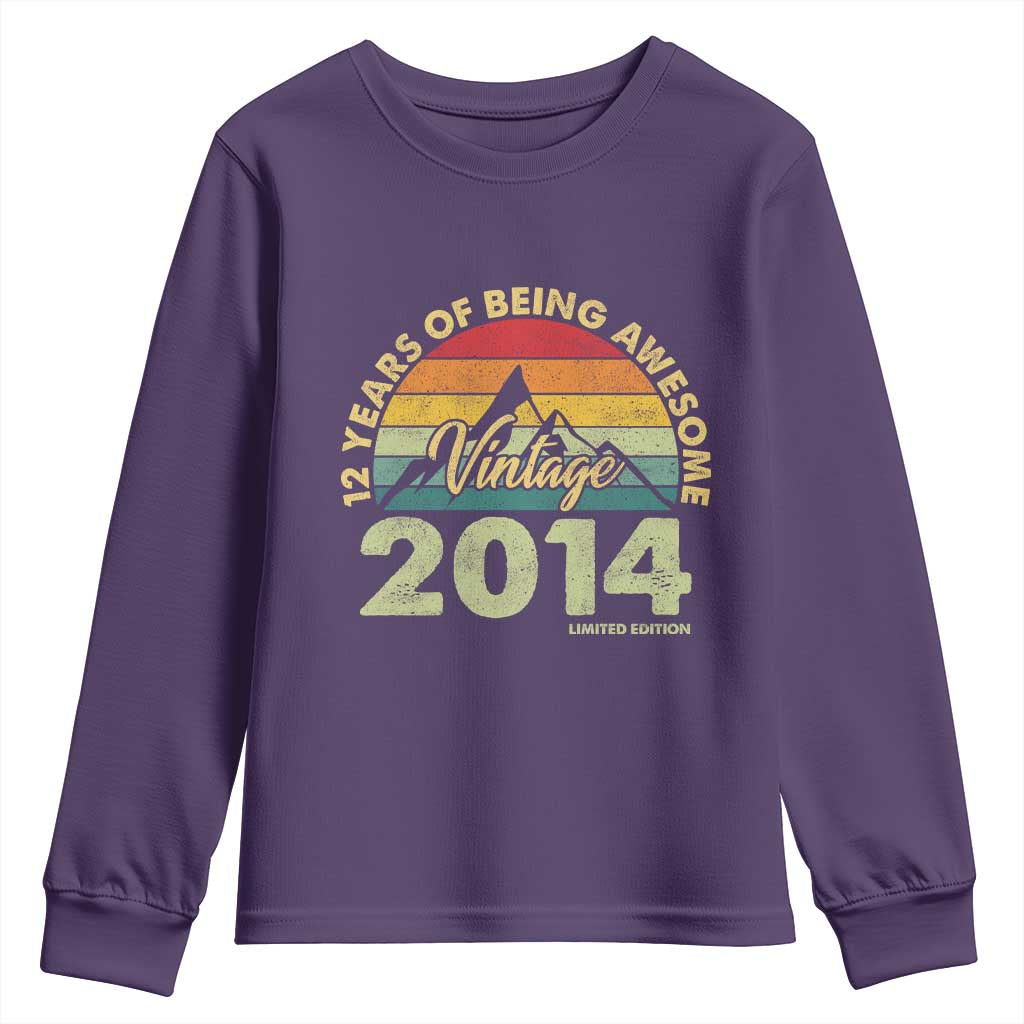 12th Birthday Youth Sweatshirt Vintage 2014 Limited Edition 12 Year Old Gift