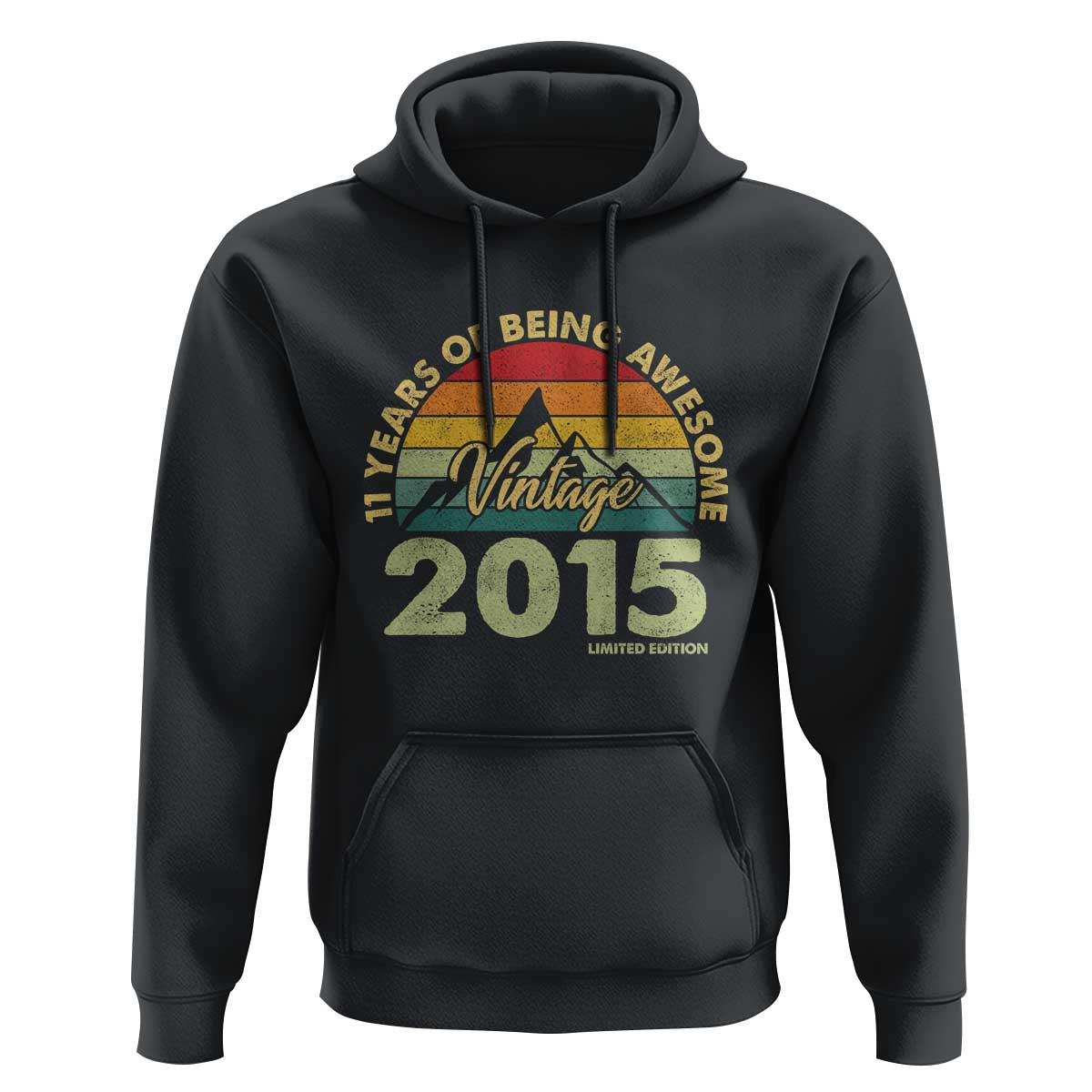 11th Birthday Hoodie Vintage 2015 Limited Edition 11 Year Old Gift