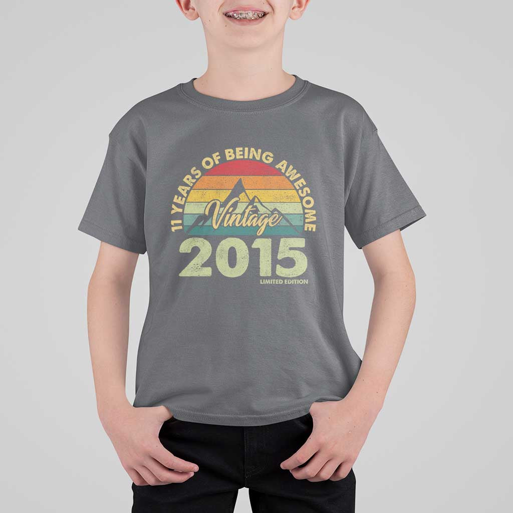 11th Birthday T Shirt For Kid Vintage 2015 Limited Edition 11 Year Old Gift