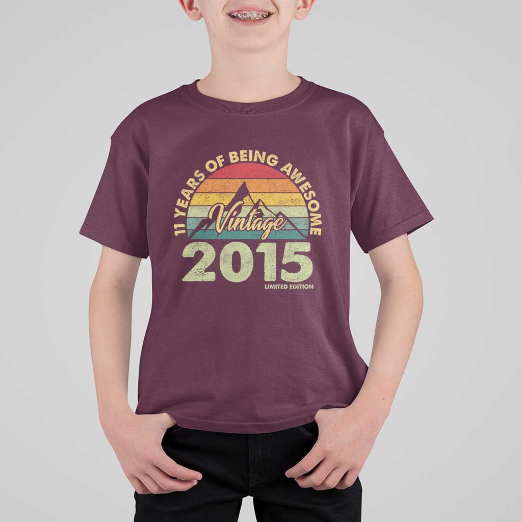 11th Birthday T Shirt For Kid Vintage 2015 Limited Edition 11 Year Old Gift