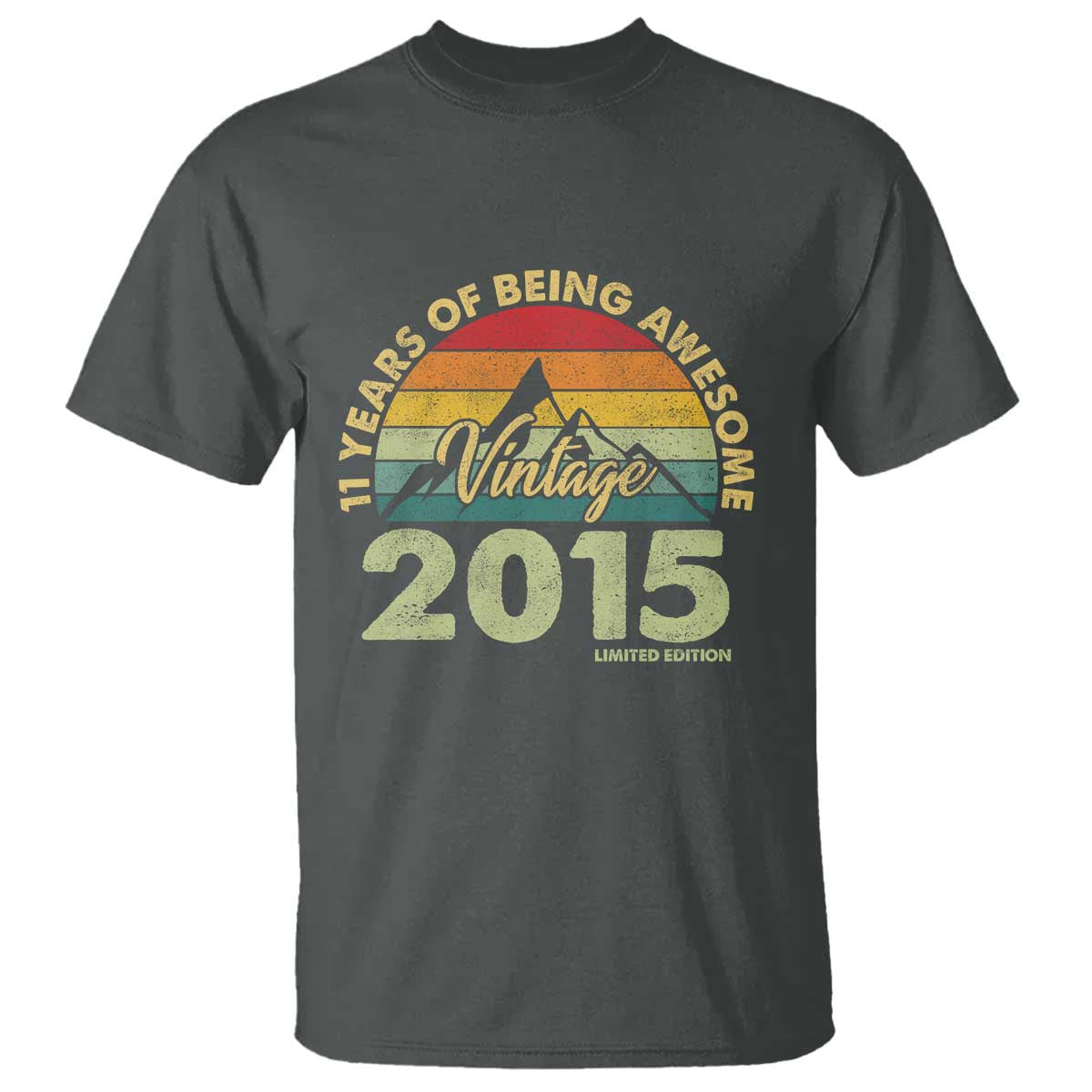 11th Birthday T Shirt Vintage 2015 Limited Edition 11 Year Old Gift