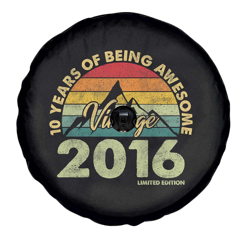 10th Birthday Spare Tire Cover Vintage 2016 Limited Edition 10 Year Old Bday Gift