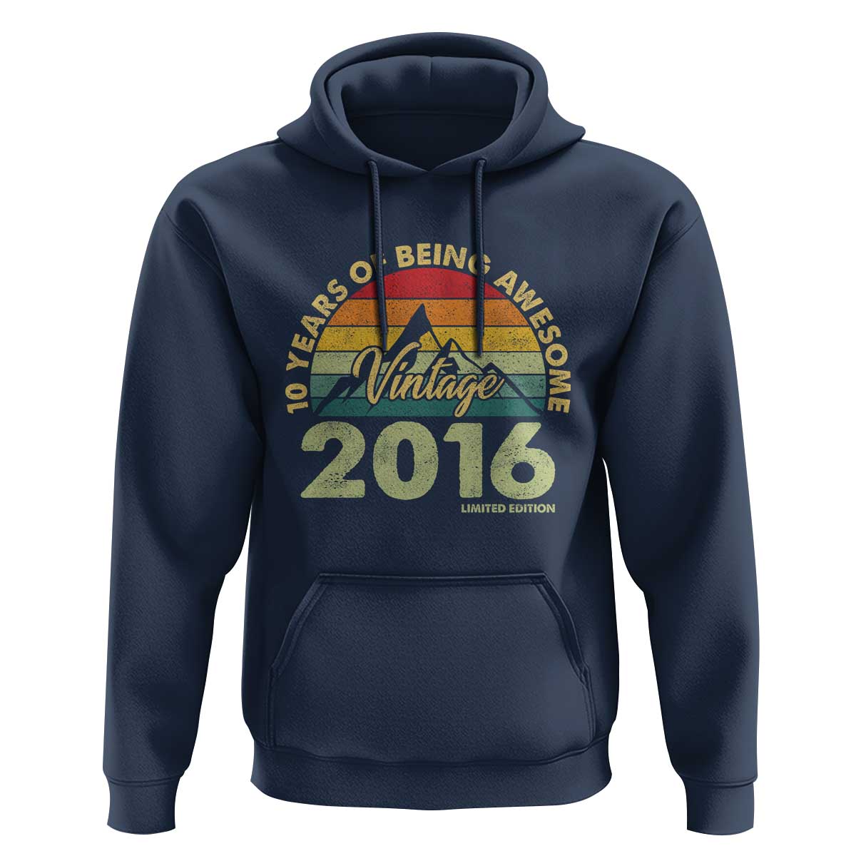 10th Birthday Hoodie Vintage 2016 Limited Edition 10 Year Old Bday Gift