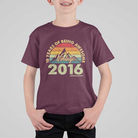 10th Birthday T Shirt For Kid Vintage 2016 Limited Edition 10 Year Old Bday Gift