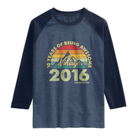 10th Birthday Raglan Shirt Vintage 2016 Limited Edition 10 Year Old Bday Gift