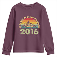 10th Birthday Youth Sweatshirt Vintage 2016 Limited Edition 10 Year Old Bday Gift