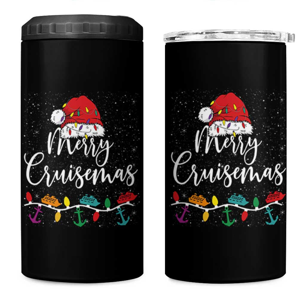 Merry Cruisemas 4 in 1 Can Cooler Tumbler Family Christmas Cruise Holiday Trip - Wonder Print Shop
