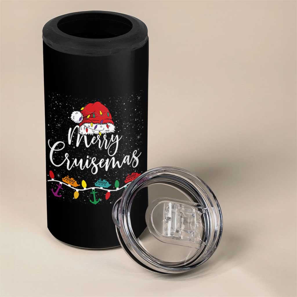 Merry Cruisemas 4 in 1 Can Cooler Tumbler Family Christmas Cruise Holiday Trip - Wonder Print Shop