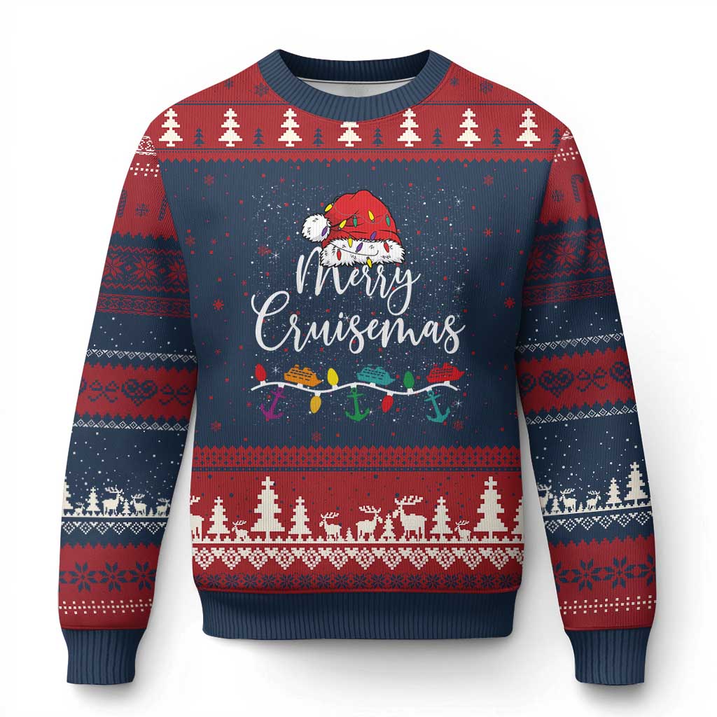 Merry Cruisemas Ugly Christmas Sweater Family Xmas Cruise Holiday Trip - Wonder Print Shop