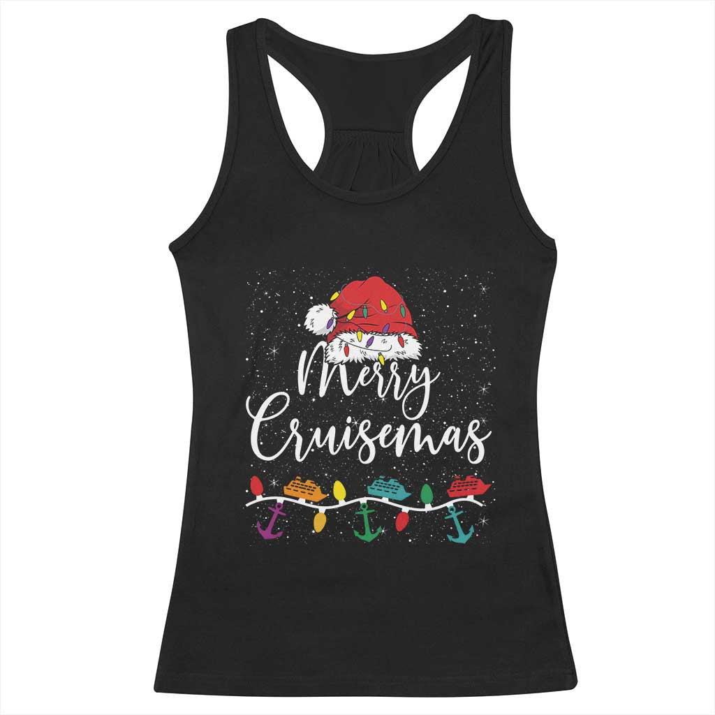Merry Cruisemas Racerback Tank Top Family Christmas Cruise Holiday Trip - Wonder Print Shop