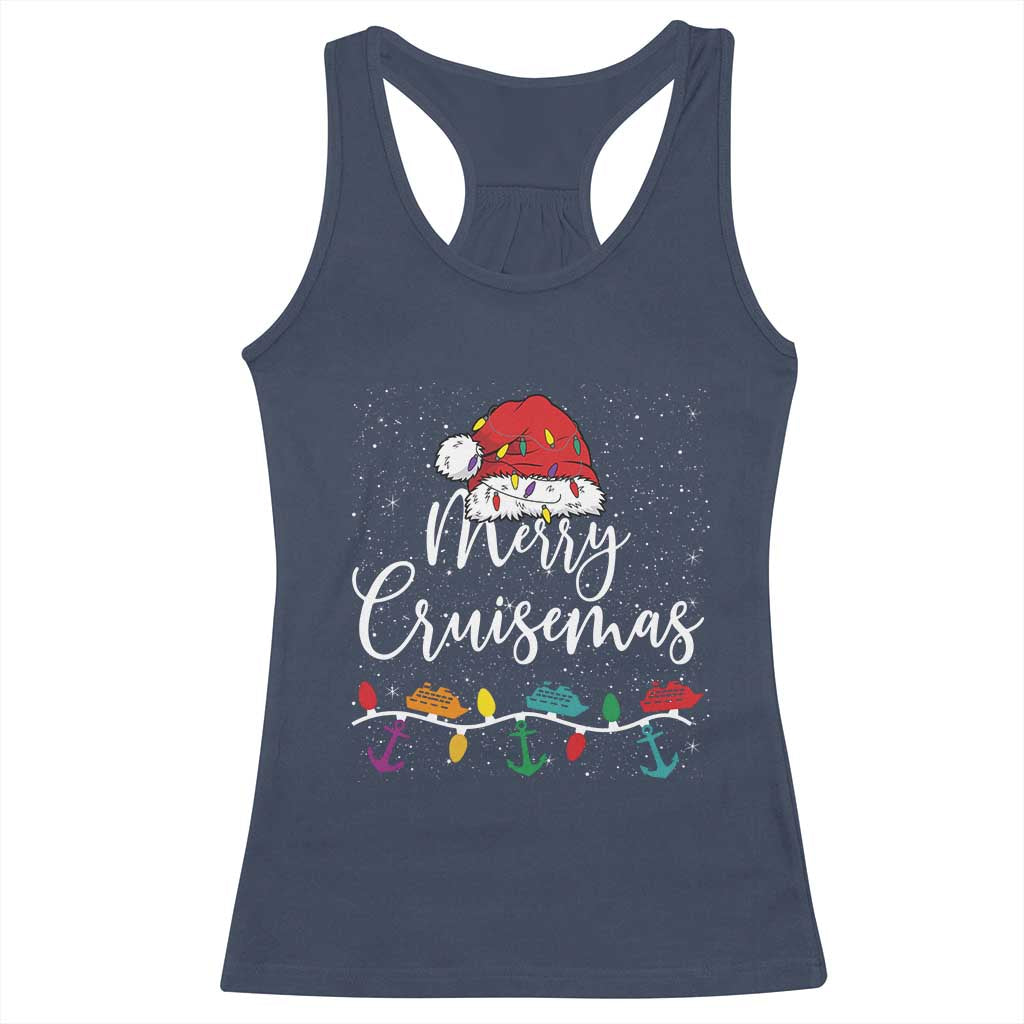 Merry Cruisemas Racerback Tank Top Family Christmas Cruise Holiday Trip - Wonder Print Shop