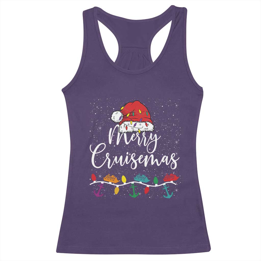 Merry Cruisemas Racerback Tank Top Family Christmas Cruise Holiday Trip - Wonder Print Shop