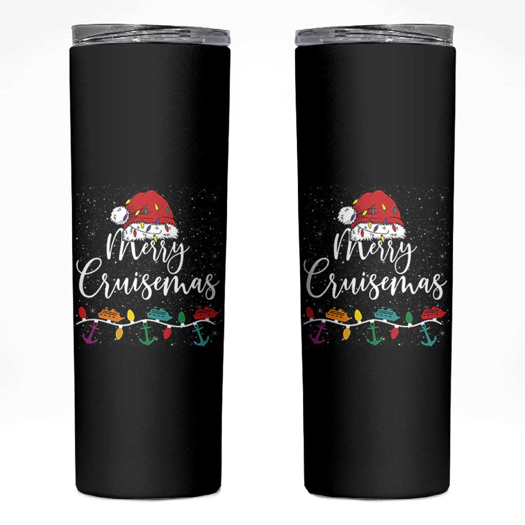 Merry Cruisemas Skinny Tumbler Family Christmas Cruise Holiday Trip - Wonder Print Shop