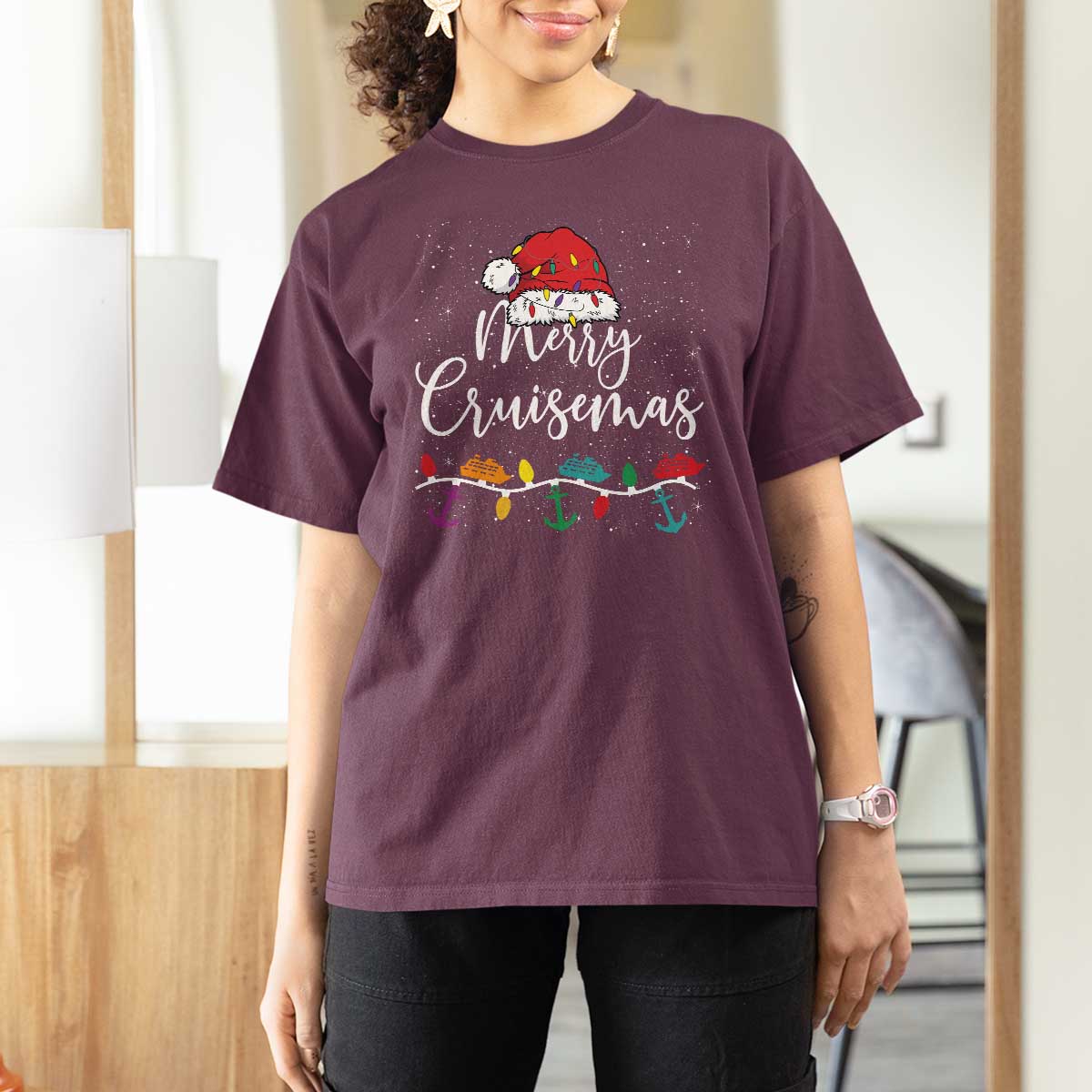 Merry Cruisemas T Shirt For Women Family Christmas Cruise Holiday Trip - Wonder Print Shop