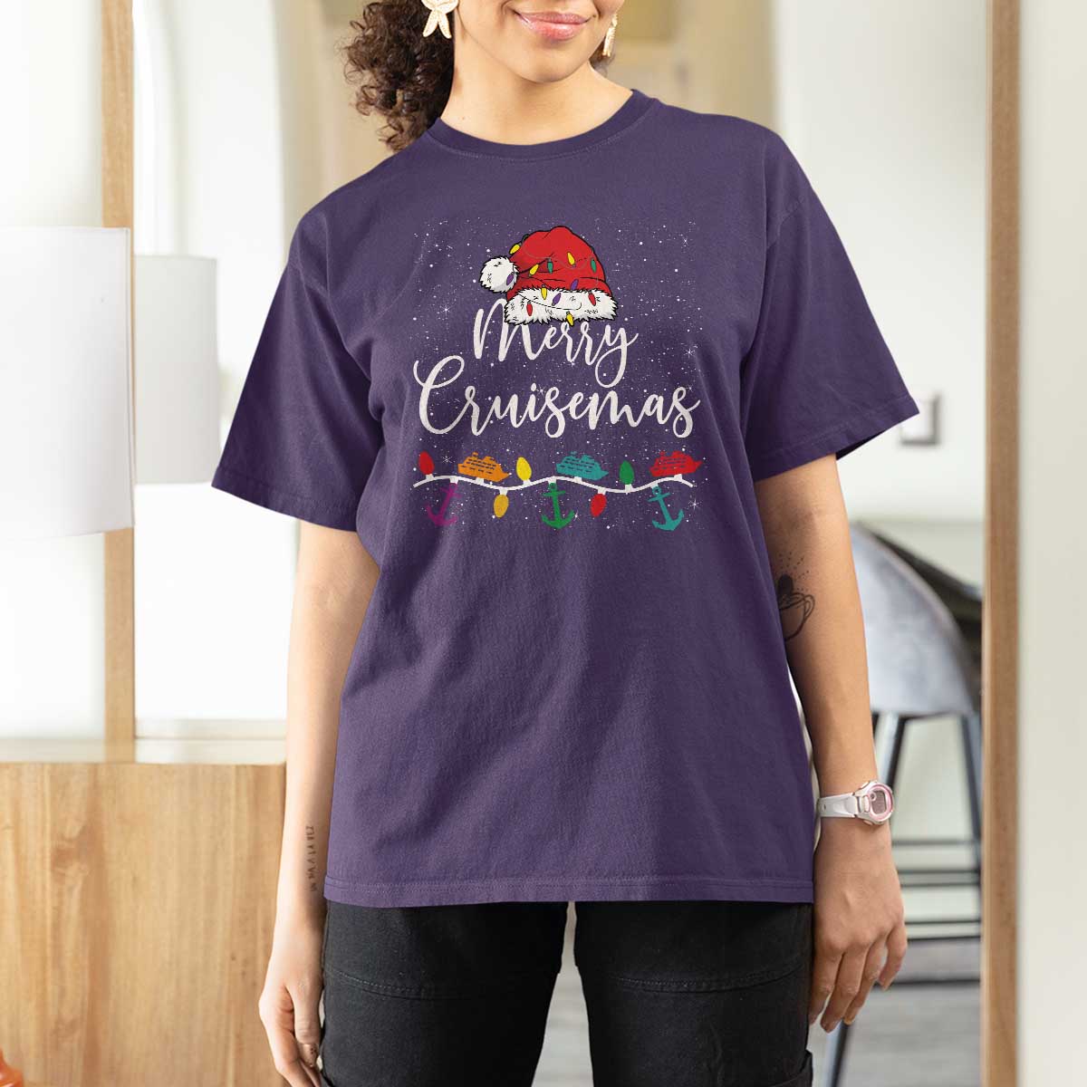 Merry Cruisemas T Shirt For Women Family Christmas Cruise Holiday Trip - Wonder Print Shop
