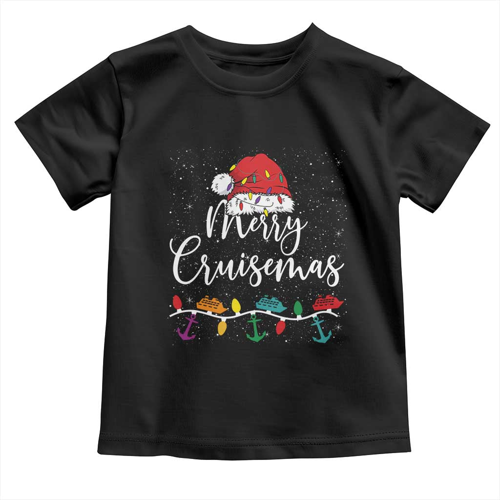 Merry Cruisemas Toddler T Shirt Family Christmas Cruise Holiday Trip - Wonder Print Shop