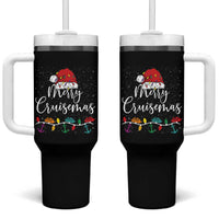 Merry Cruisemas Tumbler With Handle Family Christmas Cruise Holiday Trip - Wonder Print Shop