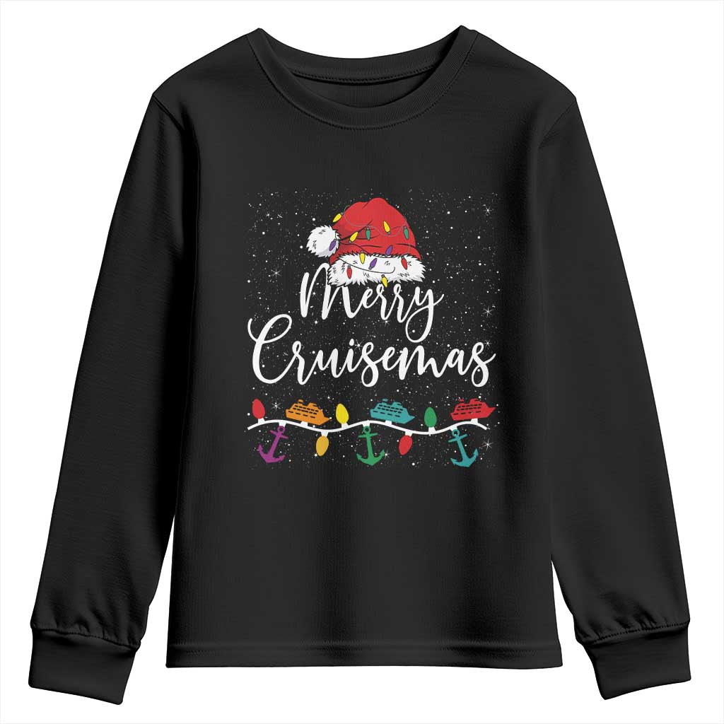 Merry Cruisemas Youth Sweatshirt Family Christmas Cruise Holiday Trip - Wonder Print Shop
