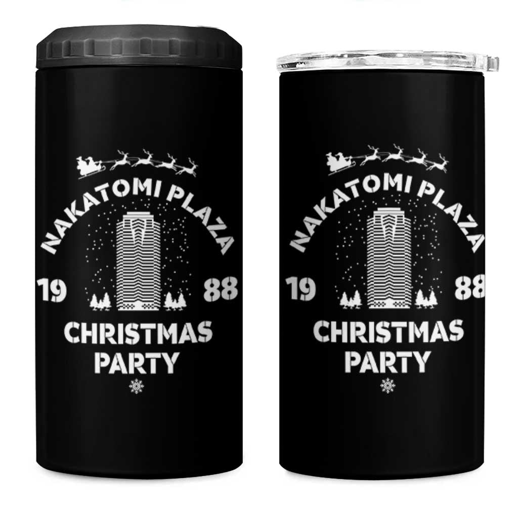 Nakatomi Plaza Christmas Party 4 in 1 Can Cooler Tumbler Funny 80's Movie Xmas Party - Wonder Print Shop
