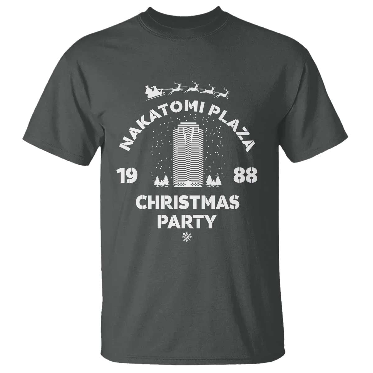 Nakatomi Plaza Christmas Party T Shirt Funny 80's Movie Xmas Party - Wonder Print Shop
