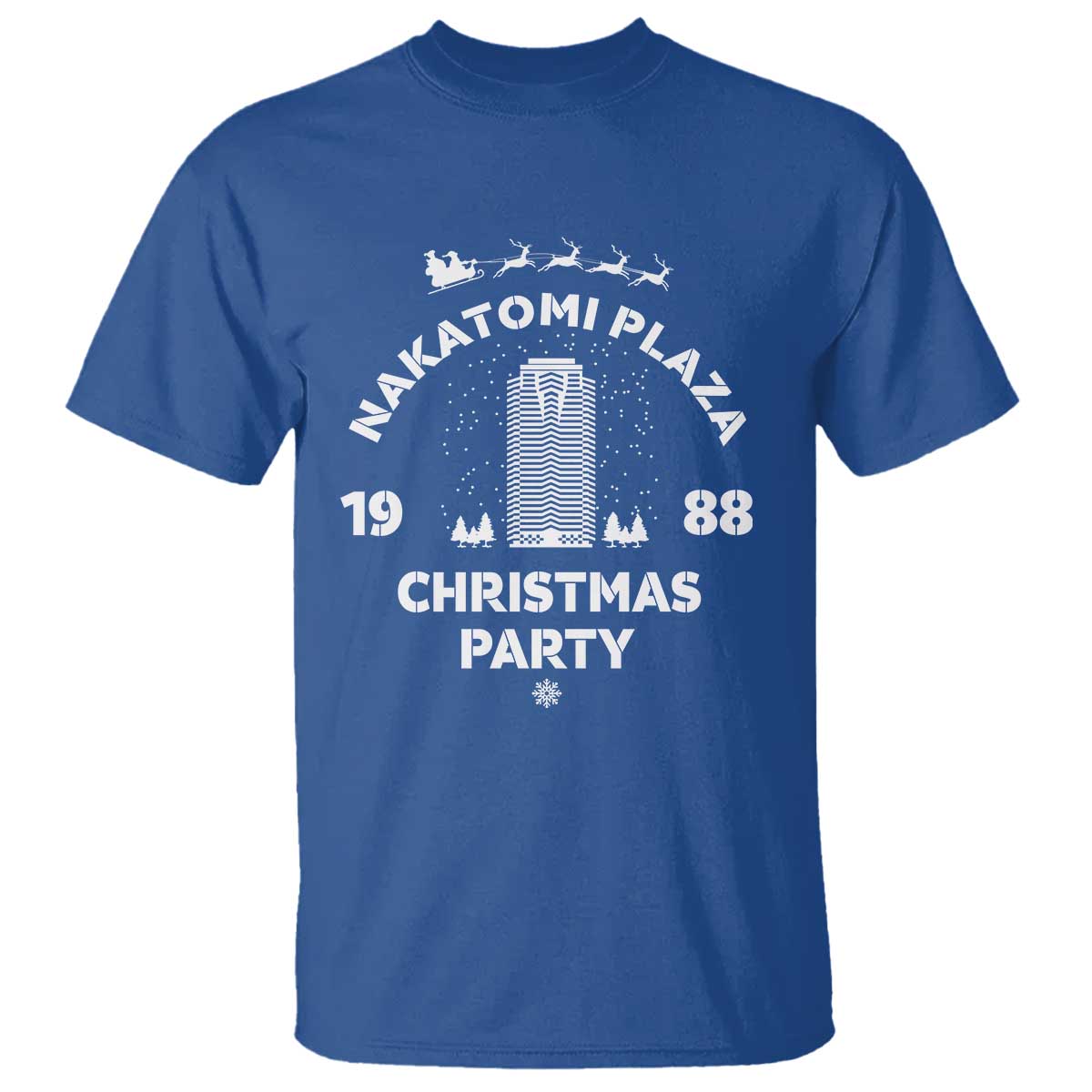 Nakatomi Plaza Christmas Party T Shirt Funny 80's Movie Xmas Party - Wonder Print Shop