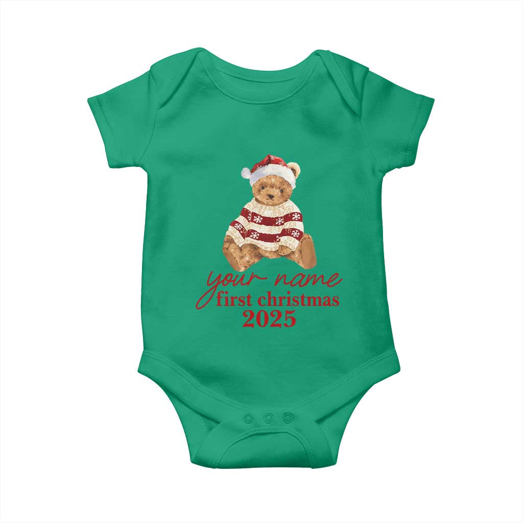 Personalised My First Christmas Baby Onesie Custom Name Newborn Baby 1st Xmas - Wonder Print Shop