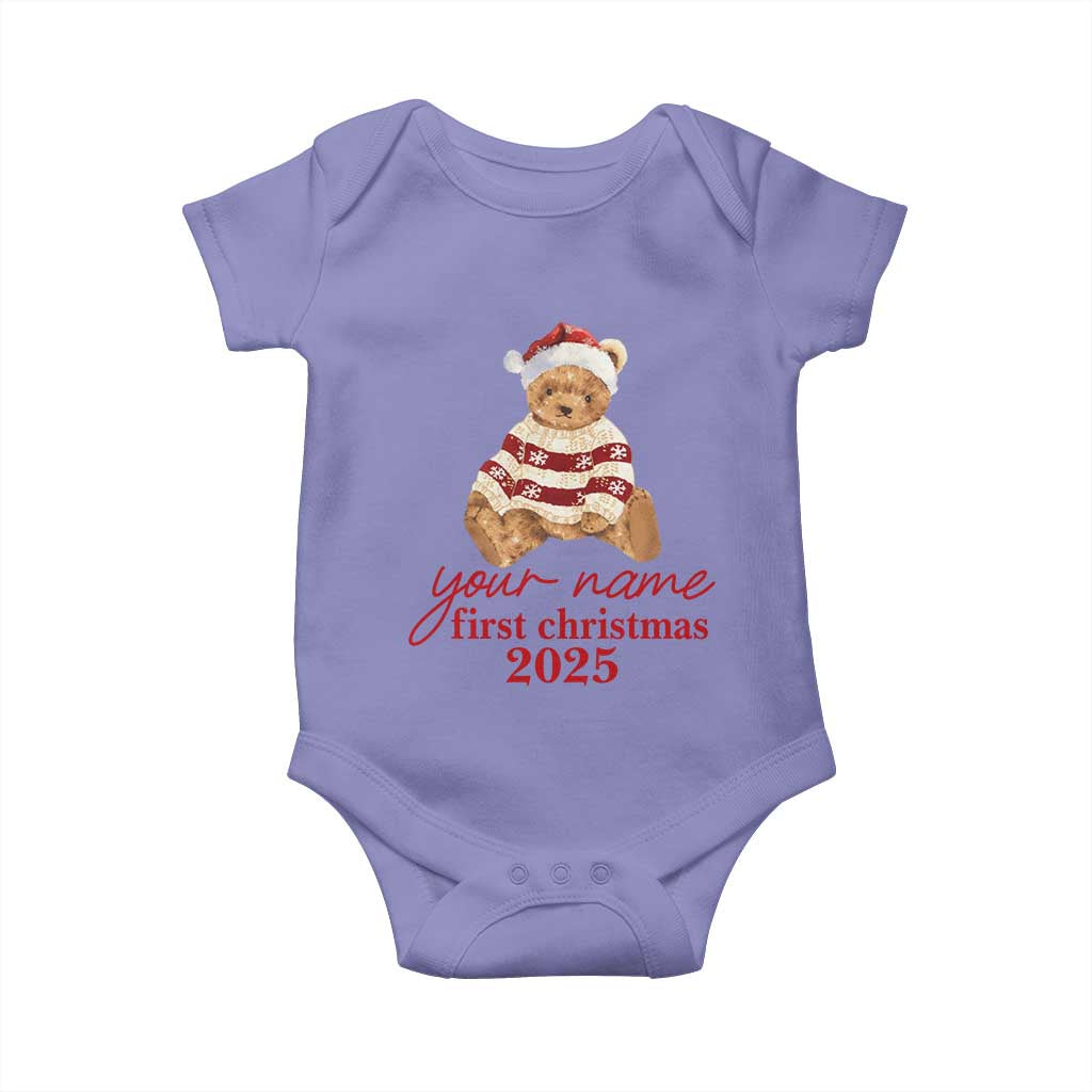 Personalised My First Christmas Baby Onesie Custom Name Newborn Baby 1st Xmas - Wonder Print Shop