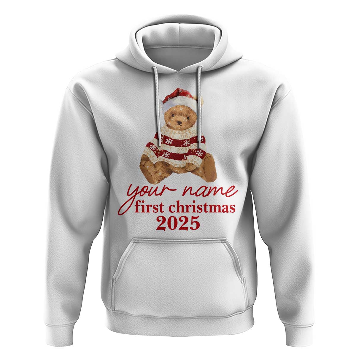 Personalised My First Christmas Hoodie Custom Name Newborn Baby 1st Xmas - Wonder Print Shop