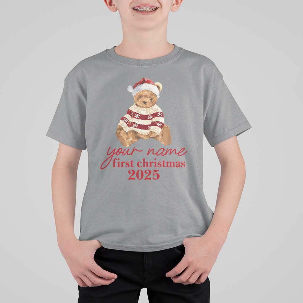 Personalised My First Christmas T Shirt For Kid Custom Name Newborn Baby 1st Xmas - Wonder Print Shop