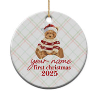 Personalised My First Xmas Ceramic Ornament Custom Name Newborn Baby 1st Xmas - Wonder Print Shop