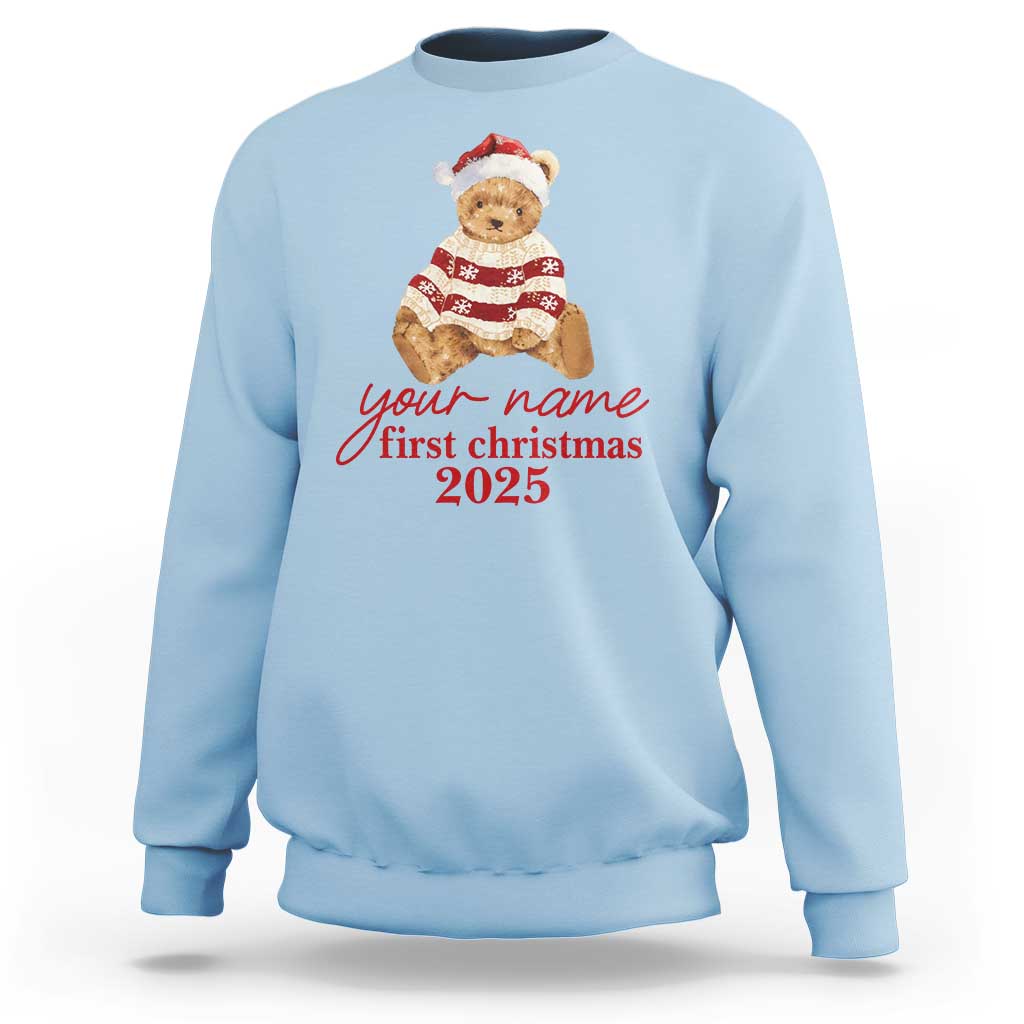 Personalised My First Christmas Sweatshirt Custom Name Newborn Baby 1st Xmas - Wonder Print Shop