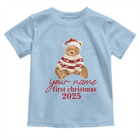 Personalised My First Christmas Toddler T Shirt Custom Name Newborn Baby 1st Xmas - Wonder Print Shop