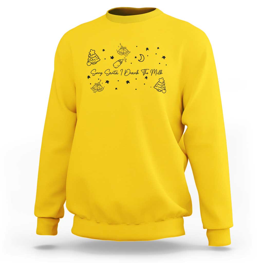 Sorry Santa I Drank The Milk Sweatshirt Newborn Baby First Xmas - Wonder Print Shop