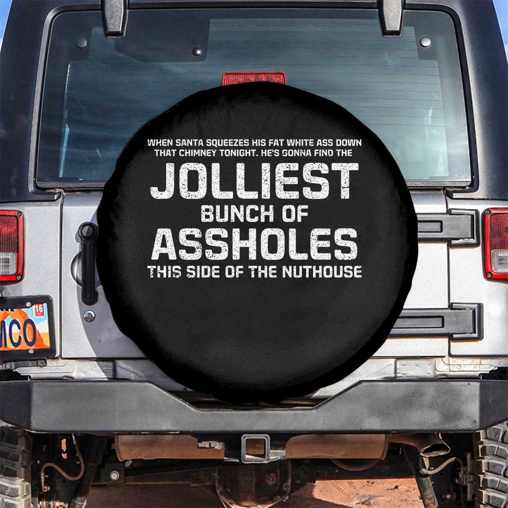Funny Christmas Spare Tire Cover Jolliest Bunch of A-Holes Xmas Vacation - Wonder Print Shop