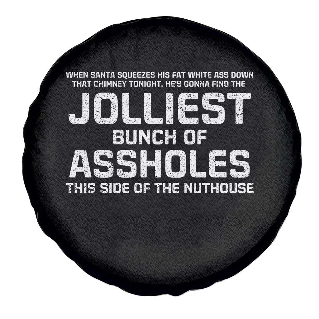 Funny Christmas Spare Tire Cover Jolliest Bunch of A-Holes Xmas Vacation - Wonder Print Shop