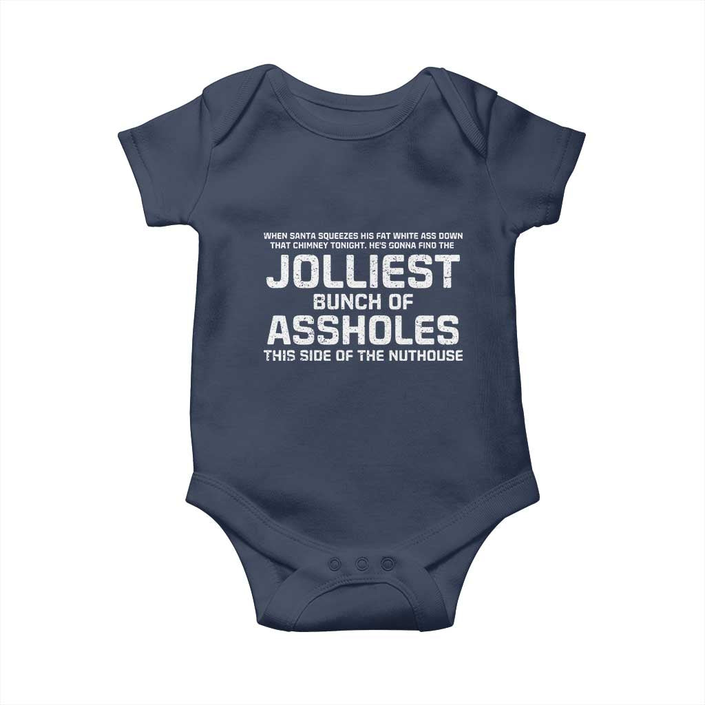 Funny Christmas Baby Onesie Jolliest Bunch of A-Holes Xmas Vacation - Wonder Print Shop