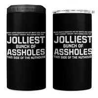 Funny Christmas 4 in 1 Can Cooler Tumbler Jolliest Bunch of A-Holes Xmas Vacation - Wonder Print Shop