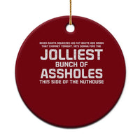 Funny Christmas Ceramic Ornament Jolliest Bunch of A-Holes Xmas Vacation - Wonder Print Shop