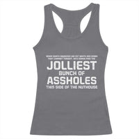 Funny Christmas Racerback Tank Top Jolliest Bunch of A-Holes Xmas Vacation - Wonder Print Shop